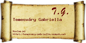 Temesváry Gabriella névjegykártya