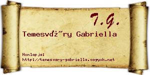 Temesváry Gabriella névjegykártya